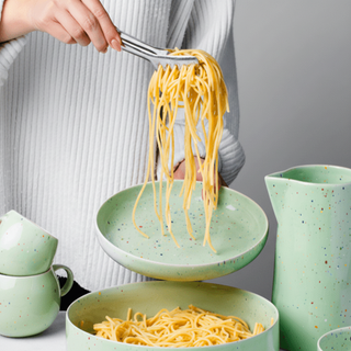 New Party Low Pasta Plate 23cm Green