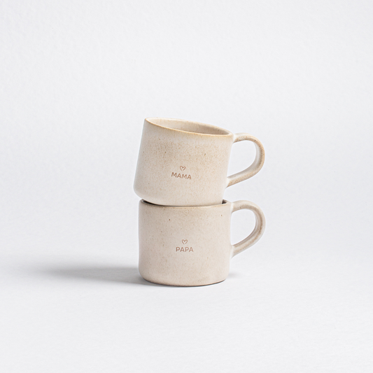 Ensemble de 2 tasses Sand Storm Collection Mama &amp; Papa