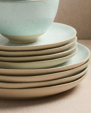 Minted Stoneware Set 12pcs — macro 1