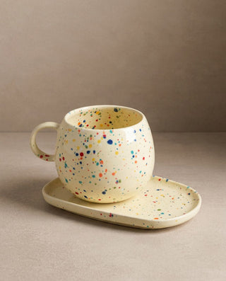 Tabletts Colors Confetti 6-teiliges Set aus Steinzeug-Keramik Egg Back Home