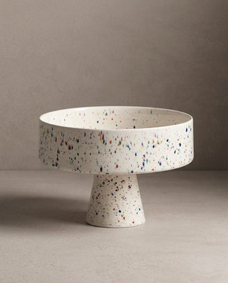 Weiße Obstschale Confetti aus Steinzeugkeramik Egg Back Home