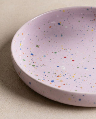 New Party Low Pasta Plate 23cm Lilac — macro 1