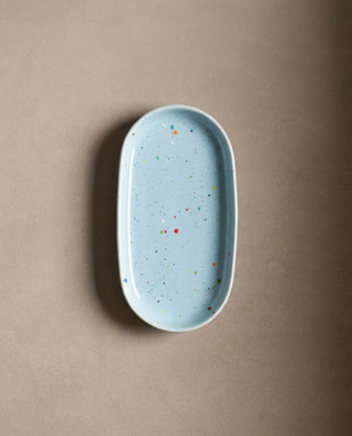 Tablett Mini Confetti aus Steinzeugkeramik Egg Back Home