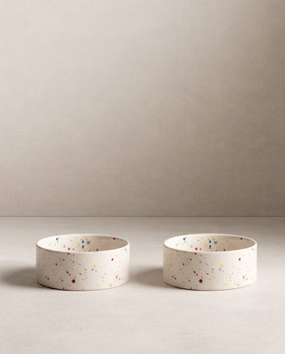 New Party Pet Bowl 14cm Set 2 White — shopify 1