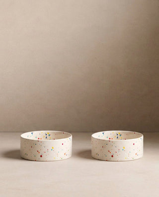 New Party Pet Bowl 14cm Set 2 White — shopify 1