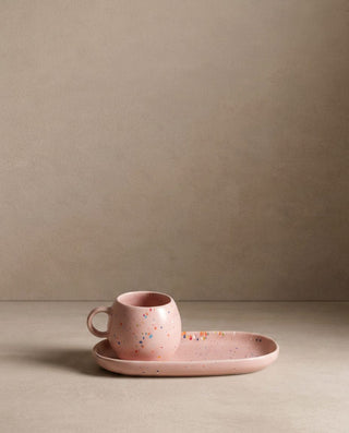 New Party Set 2 Espresso Mug + 2 Mini Tray - Pink — shopify 1