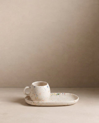 New Party Set 2 Espresso Mug + 2 Mini Tray - White — shopify 1