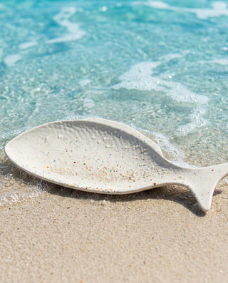 New Party Stoneware Fish Platter White