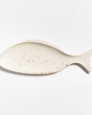 New Party Stoneware Fish Platter White