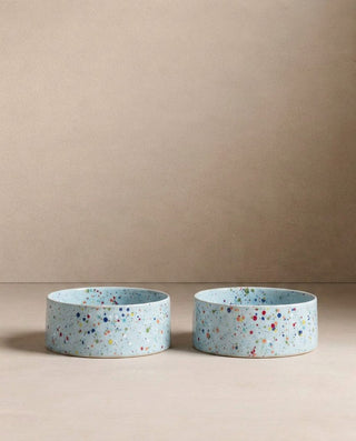 New Party Stoneware Pet Bowl 16,5cm 2 Pieces Set Soft Blue — shopify 2
