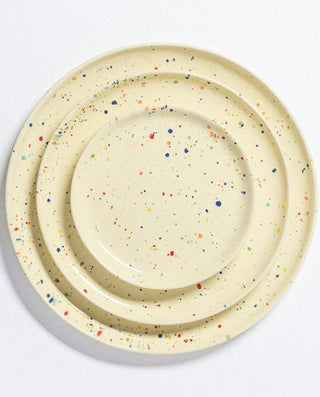 New Party Bread Plate 17cm Yellow