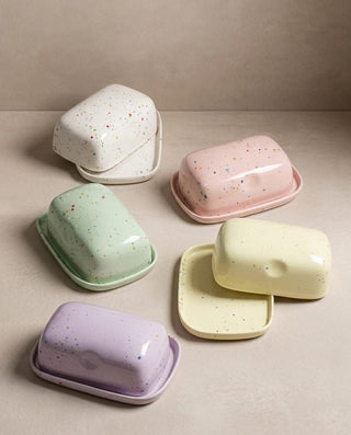 New Party Butter Dish White