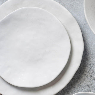 Nature Shape White Salad Plate 22cm - Egg Back Home
