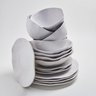 Nature Shape White Salad Plate 22cm - Egg Back Home