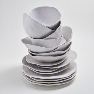 Nature Shape White Salad Plate 22cm - Egg Back Home