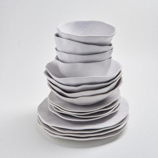 Nature Shape White Pasta Plate 22cm - Egg Back Home
