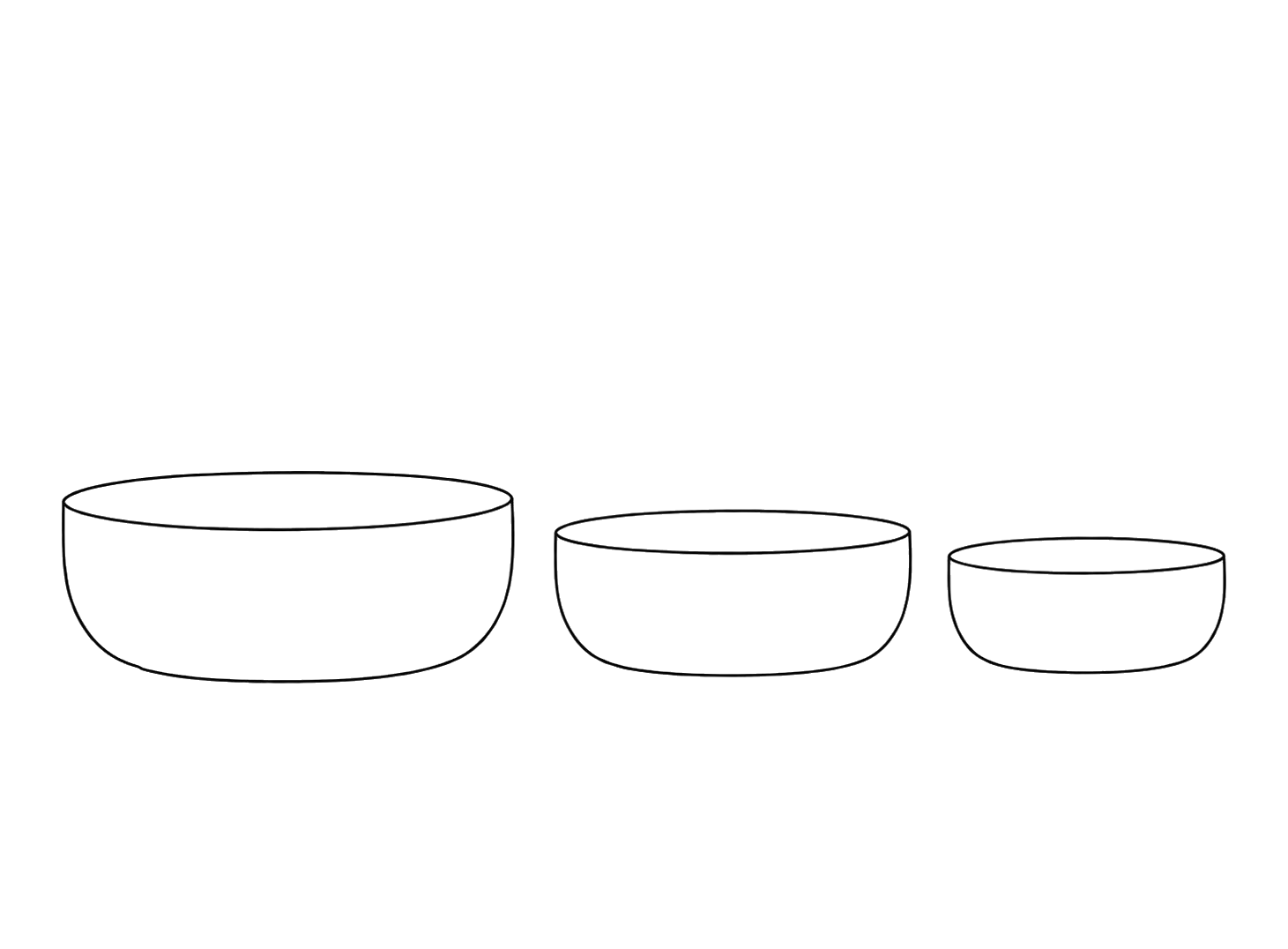 New Party Schüssel-Trilogie Set 3 Stück Grün